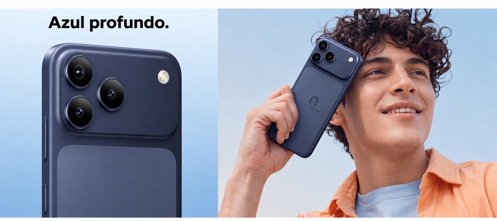 Azul profundo. noname 18 pro max na cor azul.